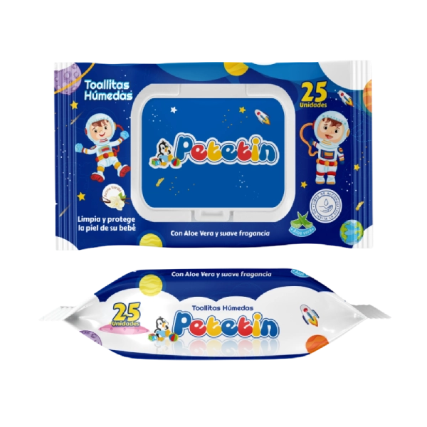 Caja de toallas húmedas Petetín 25und