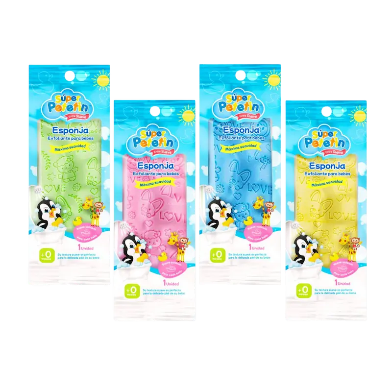 Caja de esponjas exfoliantes corporales