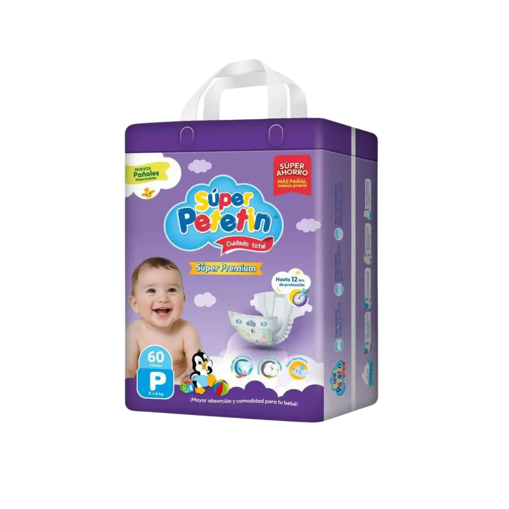 Caja de pañales Súper Premium talla P x 60und