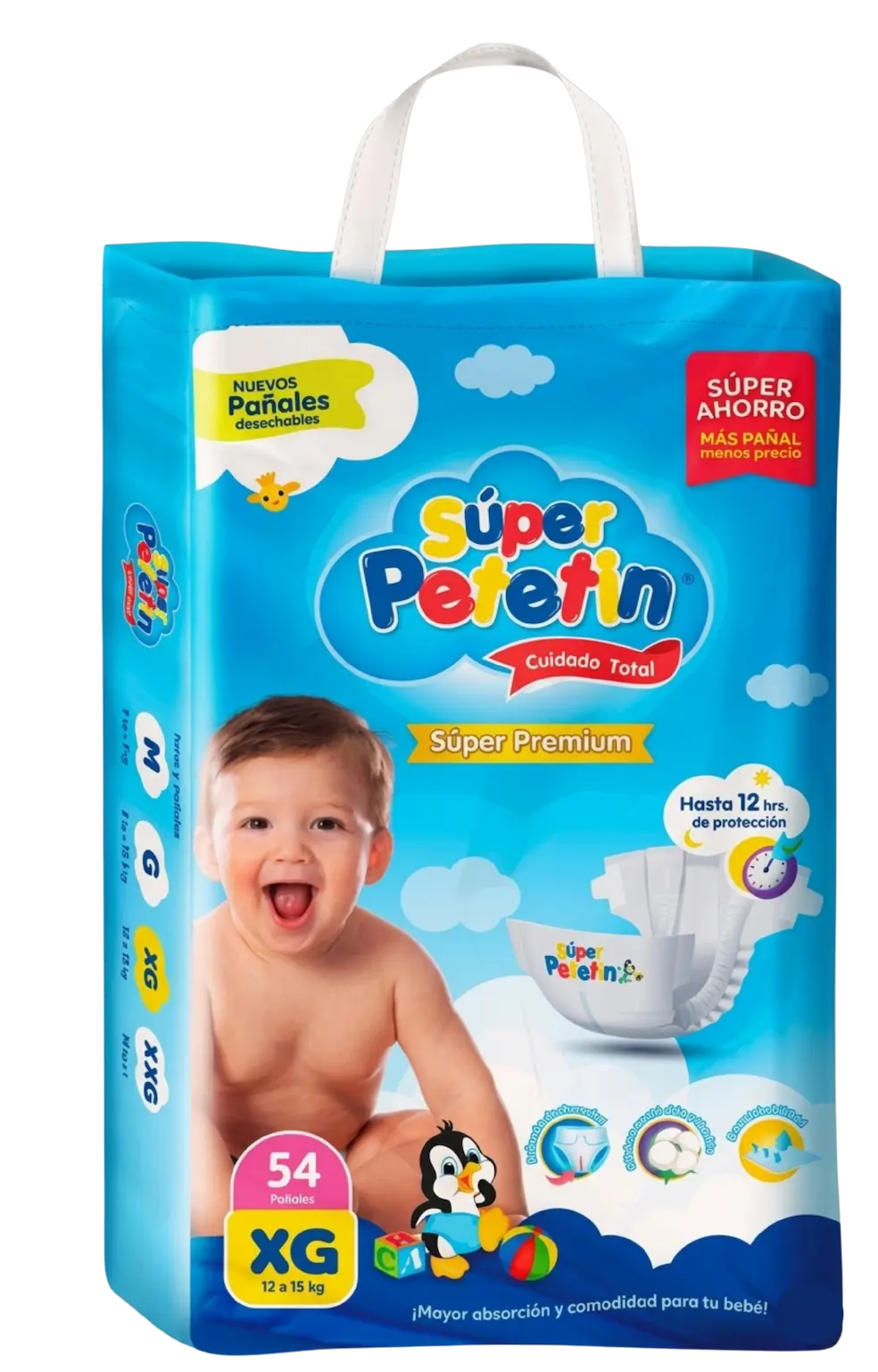 Caja de pañales talla XG 54 und - Super Petetín