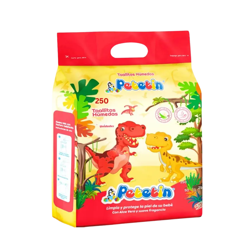 toallas húmedas Petetin 250und dinosaurio